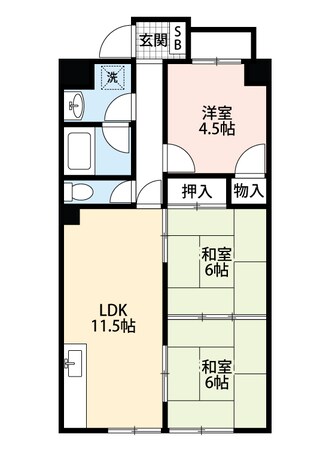 ベルツリー美園の物件間取画像